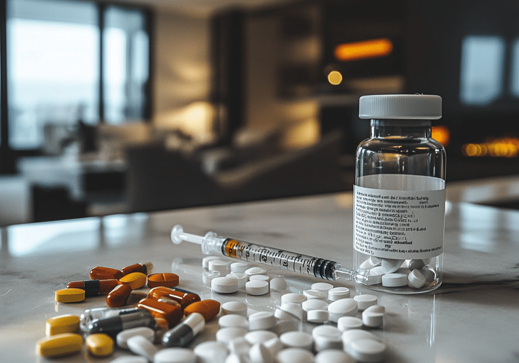 Brentdpayne Medicine Pills And Medicine Injections On A Kitch 655022af 4e33 423d A141 51b6b7322ecc 0